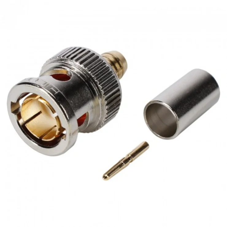 Conector de lipit BNC tata 3G-SDI 0.8/3.7, HICON BNC0.8/3.7HD