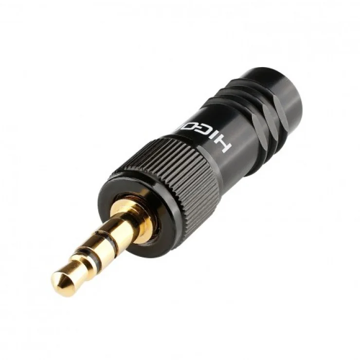 Conector de lipit jack stereo 3.5mm 3 pini tata, HI-J35S-SCREW-M