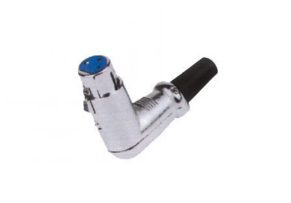 Conector de lipit XLR 3 pini mama unghi 90 grade, WTY0048