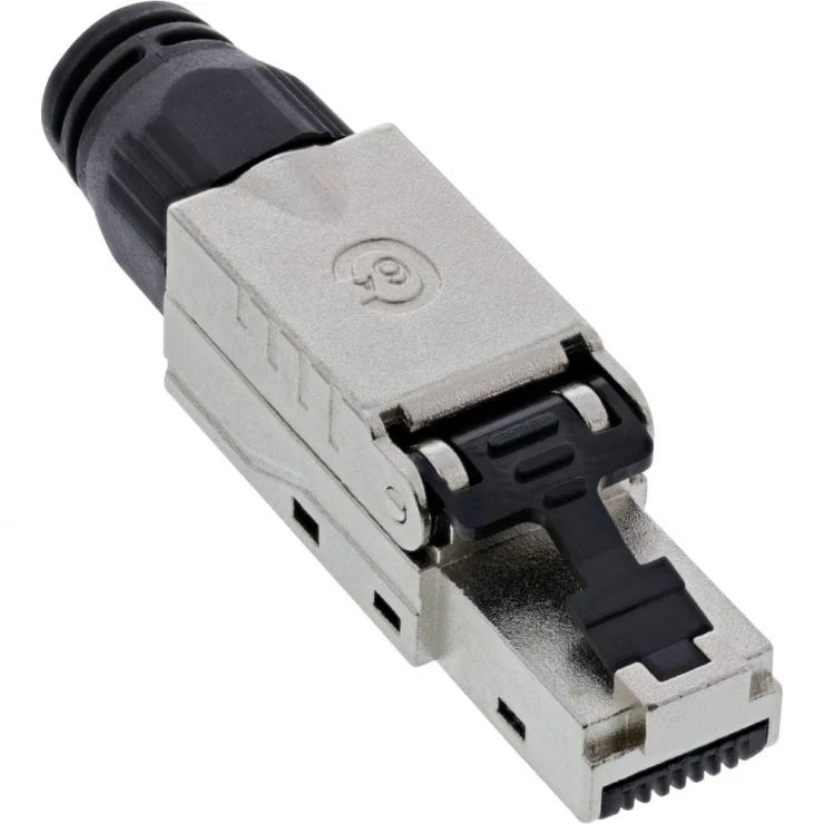 Conector ecranat RJ45 Cat.6A pentru fir solid, InLine 76204B