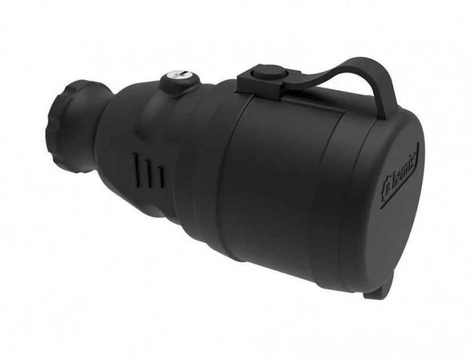 Conector Schuko mama cu capac 16A/250V IP44, ELSO-SH/RB-BK114022311-BMS