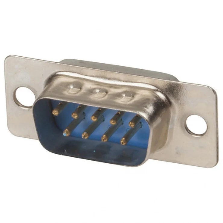 Conector serial DB9 tata pentru lipit, c9m