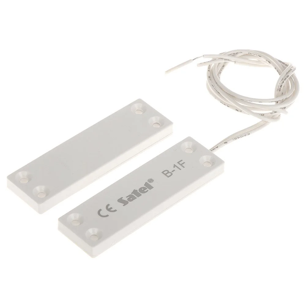 Contact magnetic lateral Satel B-1F, aparent, plat, alb