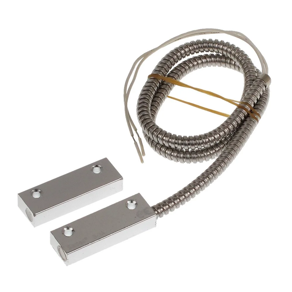 Contact magnetic Satel B-3A, aparent, NO, cablu armat, metal