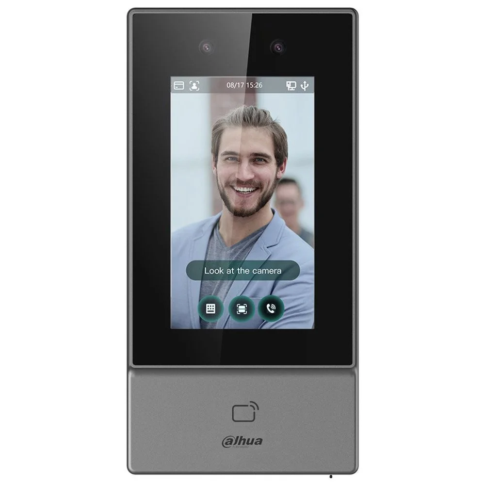 Controler de acces facial IP WiFi Dahua ASI6213S-PW, recunoastere faciala, cartela, parola, 6000 utilizatori, 6000 imagini, Wiegand, IP65, PoE