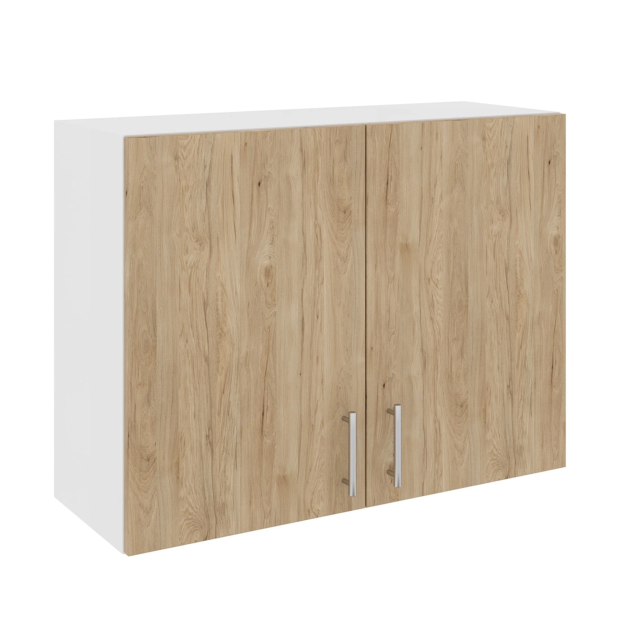 Corp Superior Karo, 2 Usi, Lemn Natural/Alb, 80 x 30 x 60 cm