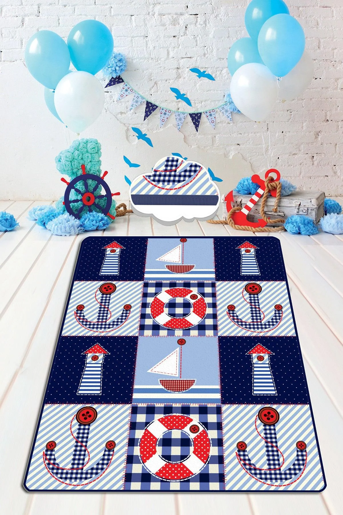 Covor de Copii Marina, Multicolor, 80x150 cm