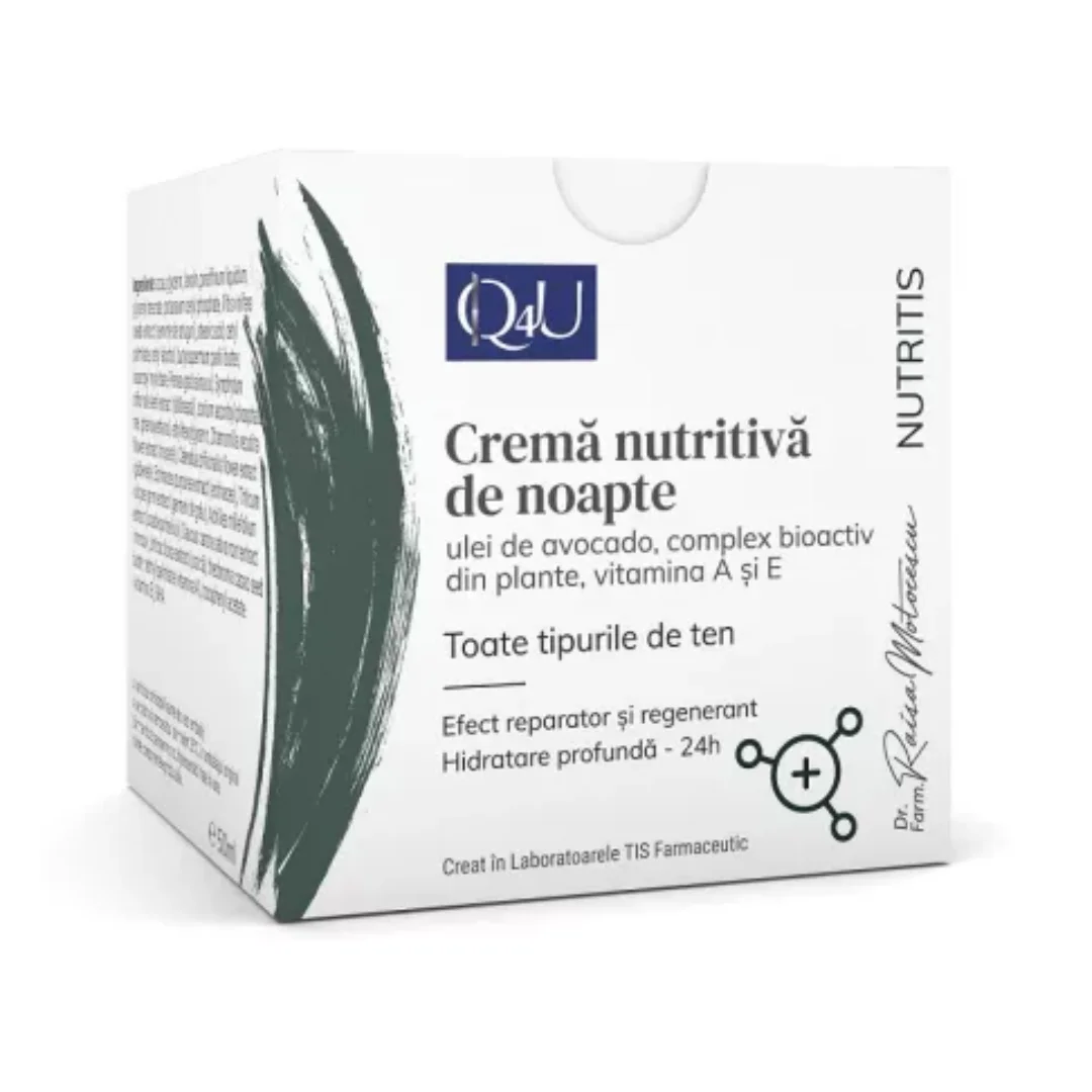 Crema nutritiva de noapte Nutris Q4U, 50ml, Tis Farmaceutic