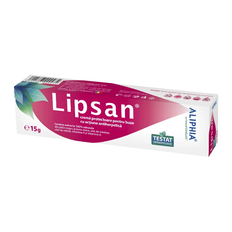 Crema protectoare pentru buze Lipsan, 15g, Aliphia