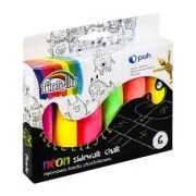 Creta color Fiorello Jumbo 170-2599, pentru asfalt, set 6 buc