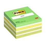 Cub notite adezive Post-it®, Aquarelle verde, 76 x 76 mm, 450 file/bucata, 100% PEFC
