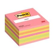 Cub notite adezive Post-it®, Lollipop culori neon, 76 x 76 mm, 450 file/bucata, 100% PEFC