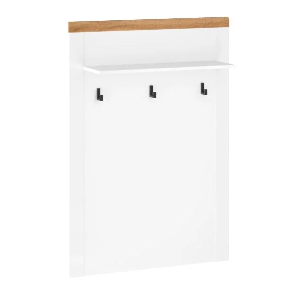 Cuier suspendat VIGO, alb + stejar wotan, 92,6x24,5x132,2 cm