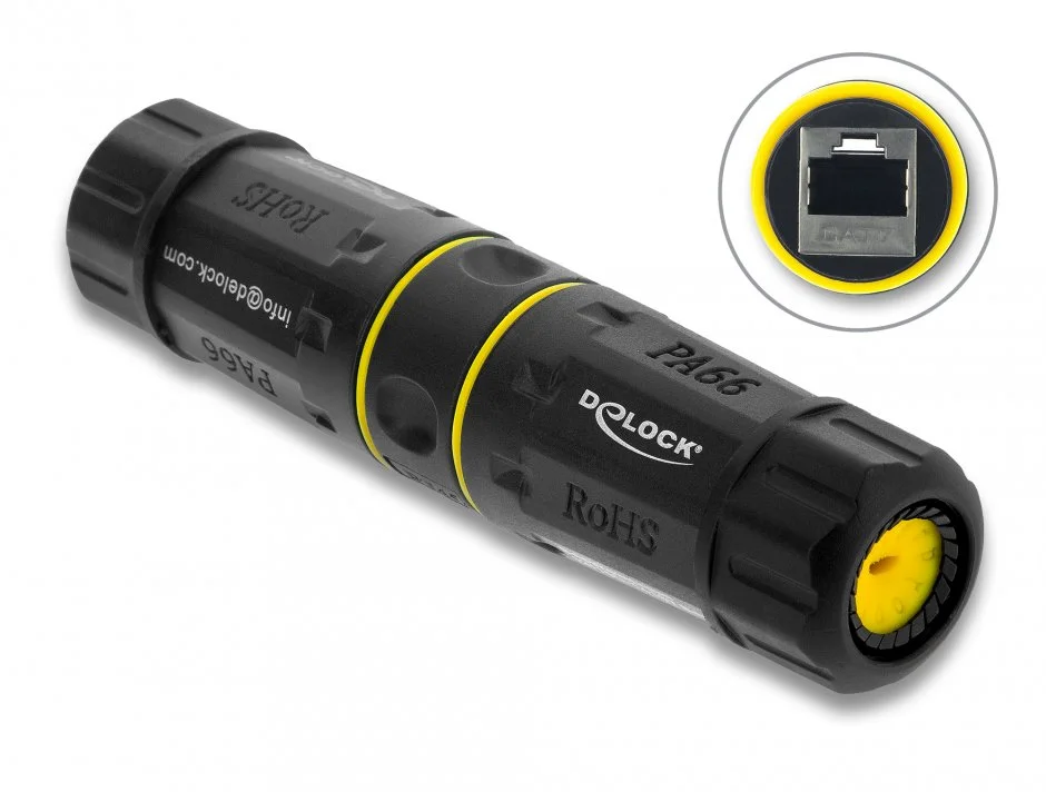 Cupla de retea RJ45 Cat.7 exterior IP68 waterproof, Delock 90816