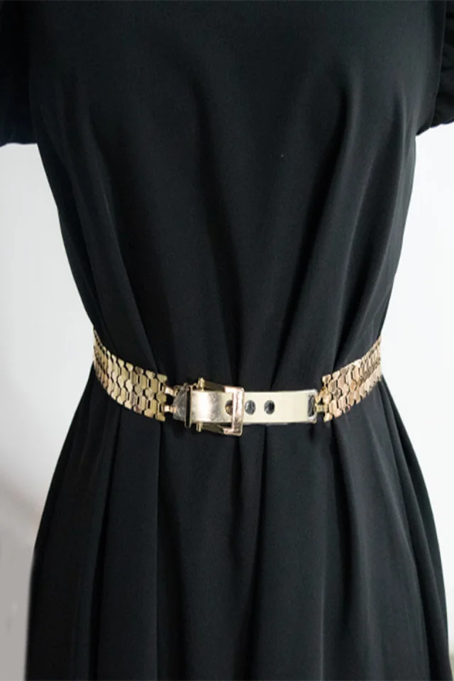 Curea metalica decorativa, Azony, Auriu