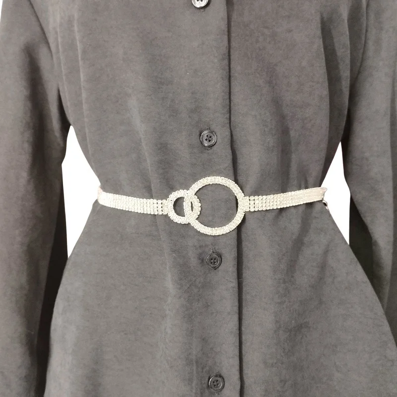 Curea metalica decorativa, WYZ cu pietre artizanale, Silver Snowman