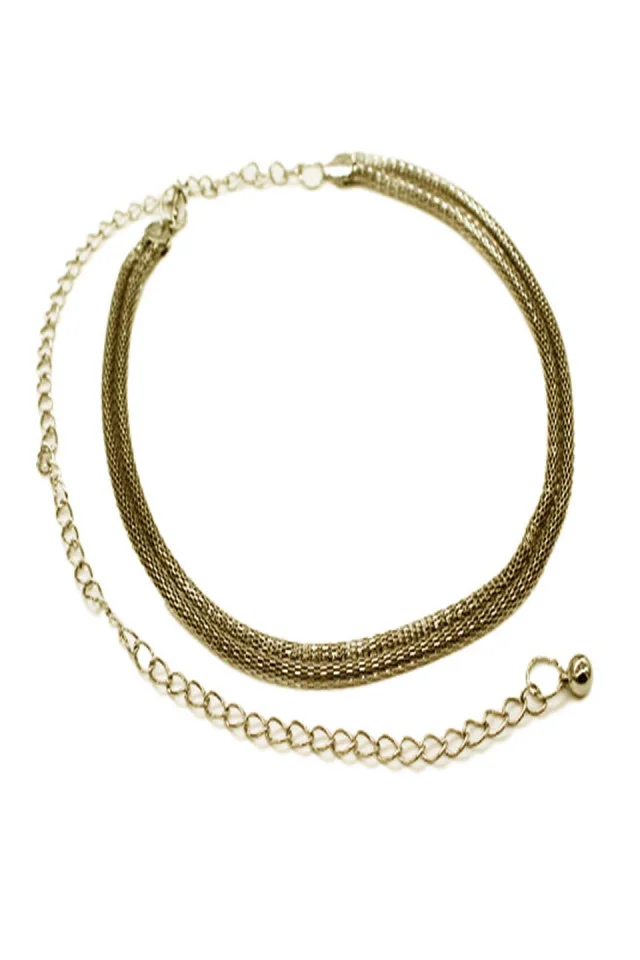 Curea metalica elastica dubla, Wilmiam, Auriu