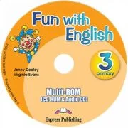 Curs de limba engleza Fun with English 3. Multi-rom (CD-ROM&amp;Audio CD) - Jenny Dooley, Virginia Evans