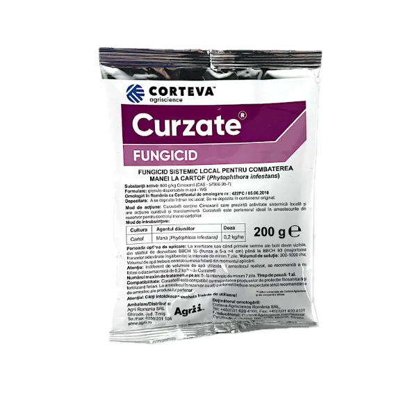 Curzate 200 gr, fungicid pe baza de Cymoxanil pentru mana cartofului