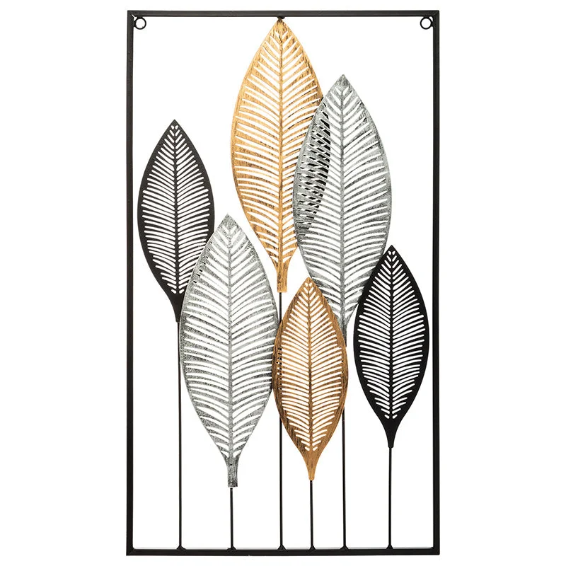Decoratiune de perete colorata Roisin , Modern, metal, 37,5x2,5x64,5cm