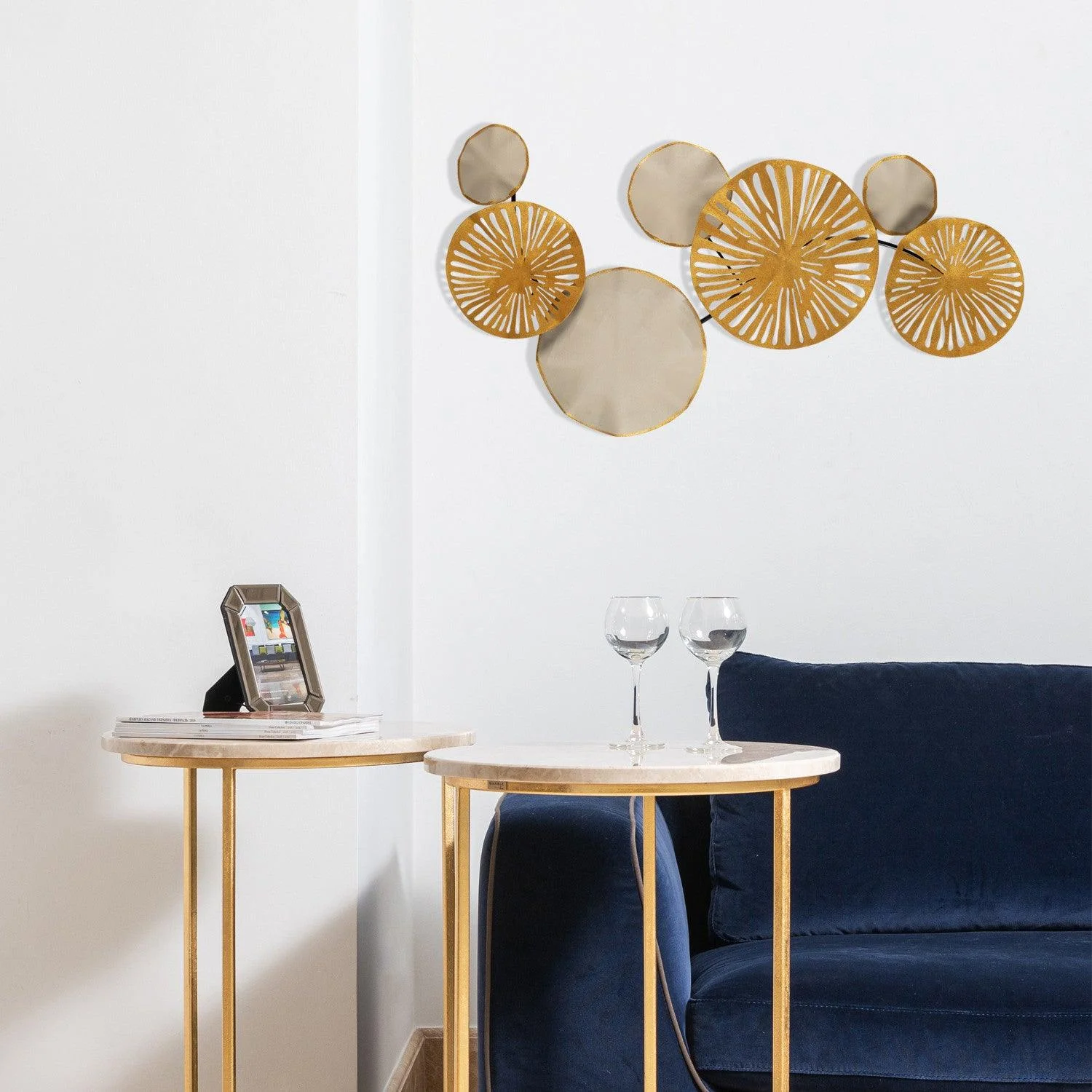 Decoratiune de perete Metal Gusto, Multicolor, 35 x 79 cm