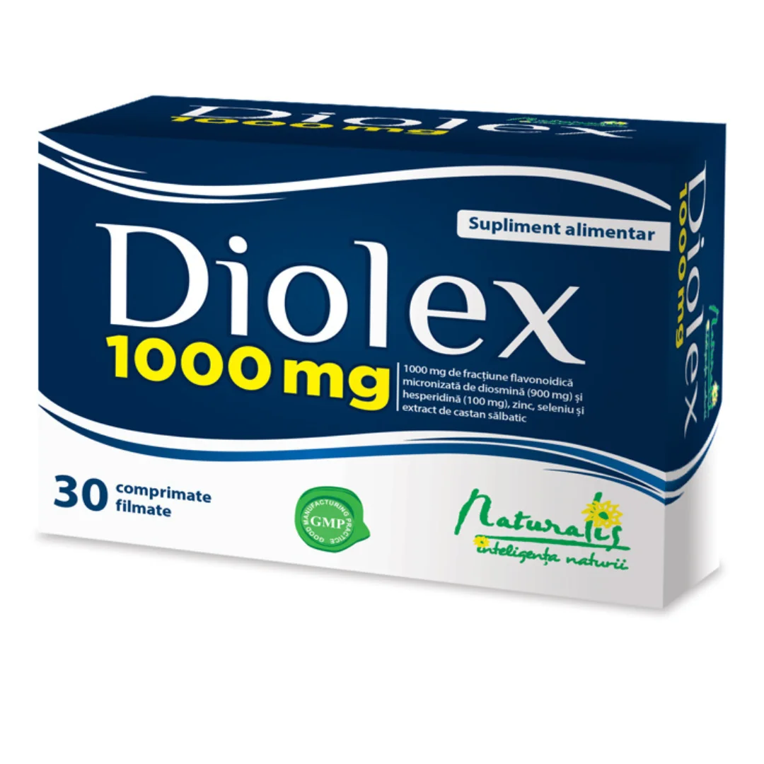 Diolex 1000, 30 comprimate filmate, Naturalis
