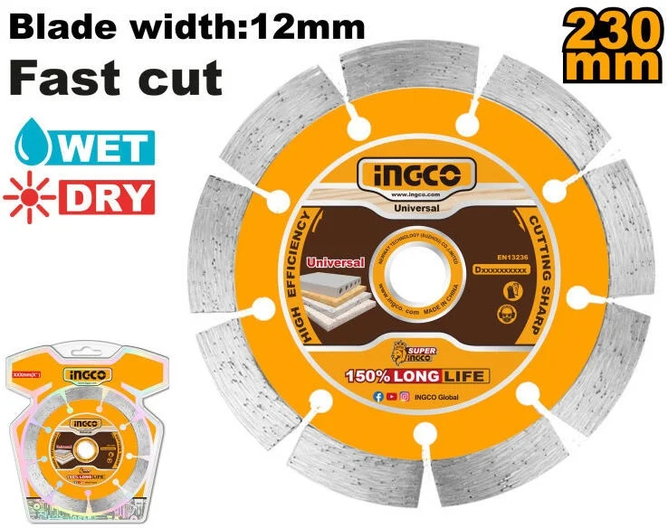 Disc Diamantat Segmentat 230 x 12mm INGCO DMD0123013