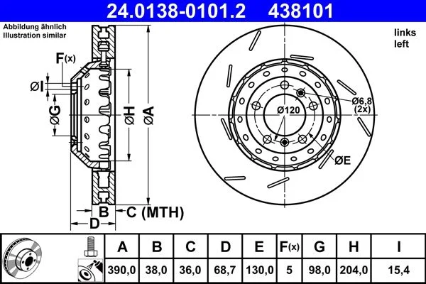 Disc frana ATE 24.0138-0101.2