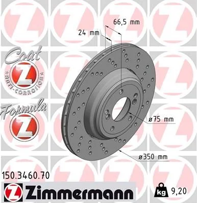Disc frana ZIMMERMANN 150.3460.70