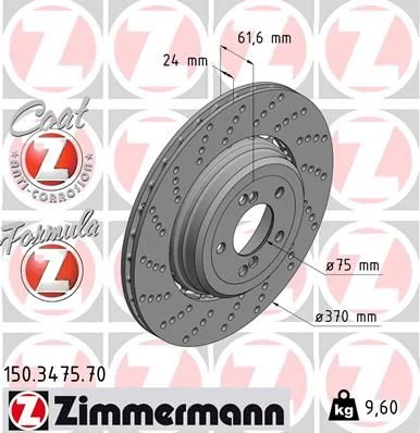 Disc frana ZIMMERMANN 150.3475.70