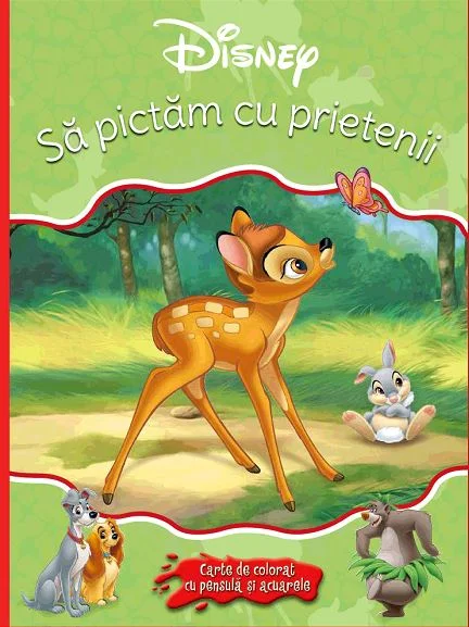 Disney Clasic. Sa pictam cu prietenii. Carte cu pensula si 10 acuarele