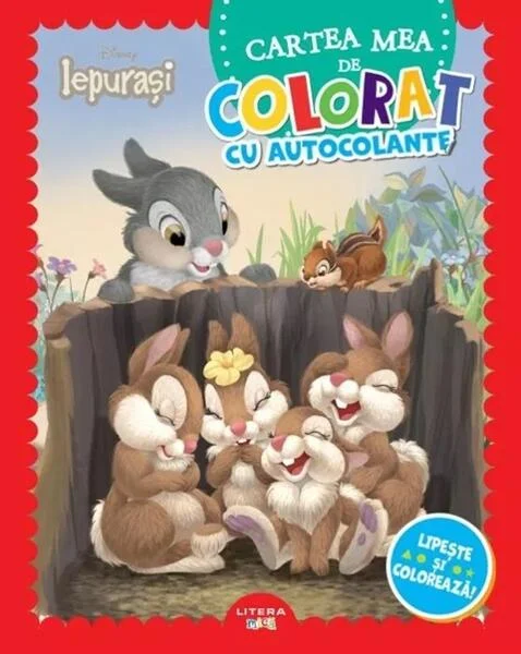 Disney Iepurași. Cartea mea de colorat cu autocolante - Paperback - Disney - Litera mică