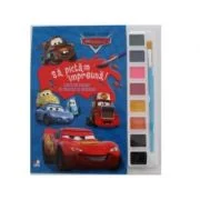 DISNEY. MASINI. SA PICTAM IMPREUNA! Carte de colorat cu pensule si acuarele (format mic)