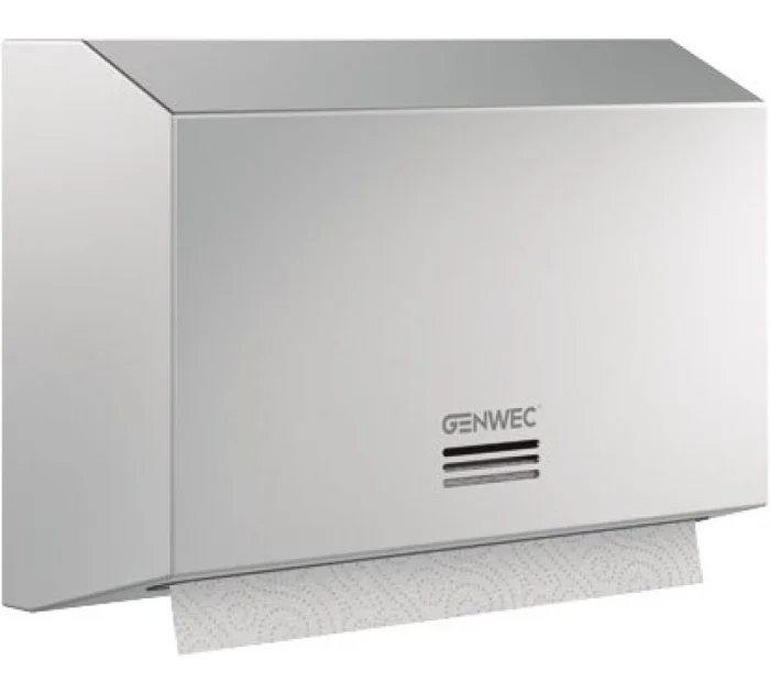 Dispenser prosoape hartie Genwec mic, inox satinat, montaj perete