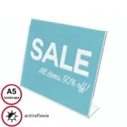 Display prezentare Deflecto SSLA515, A5, landscape, forma L, plastic