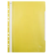 Dosar cu sina Noki 482011-030, plastic, galben, multiperforatii pentru arhivare, colturi rotunjite, set 25 buc