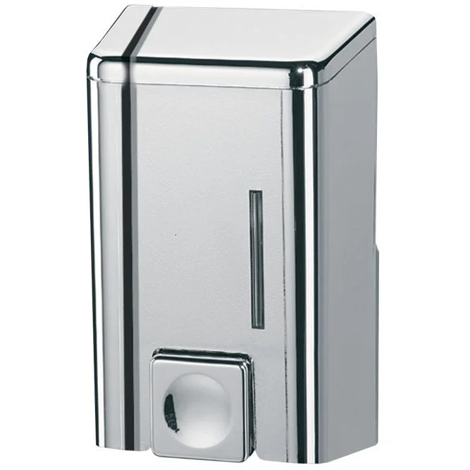 Dozator sapun lichid Bisk 07517, 500 ml, alama si ABS, finisaj cromat lucios, montaj pe perete