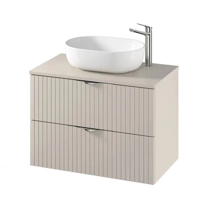 Dulap baie suspendat 80 cm pentru lavoar, casmir mat, MDF, Cersanit Tirso