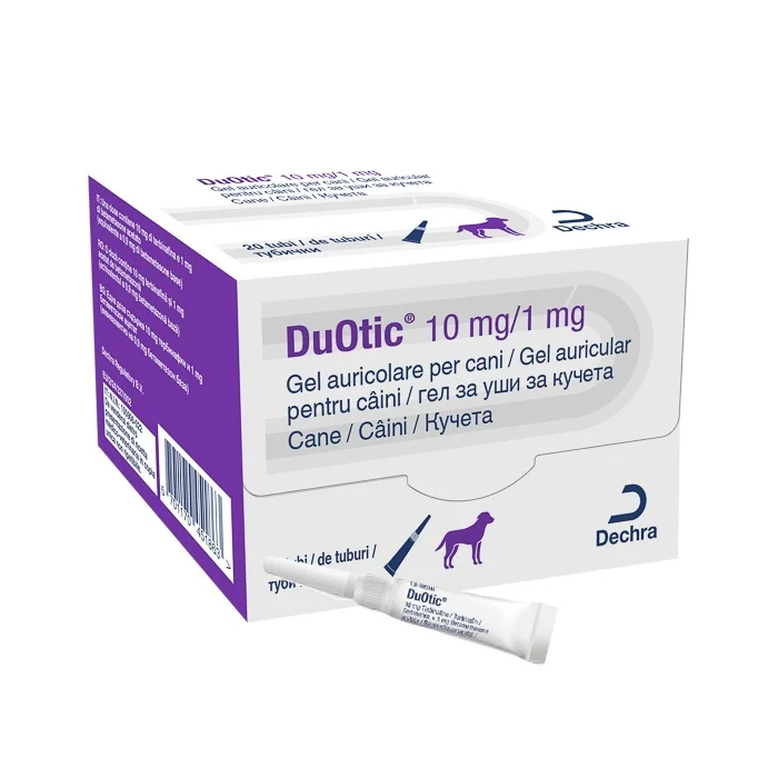 Duotic, gel auricular caini, 10 mg/1 mg