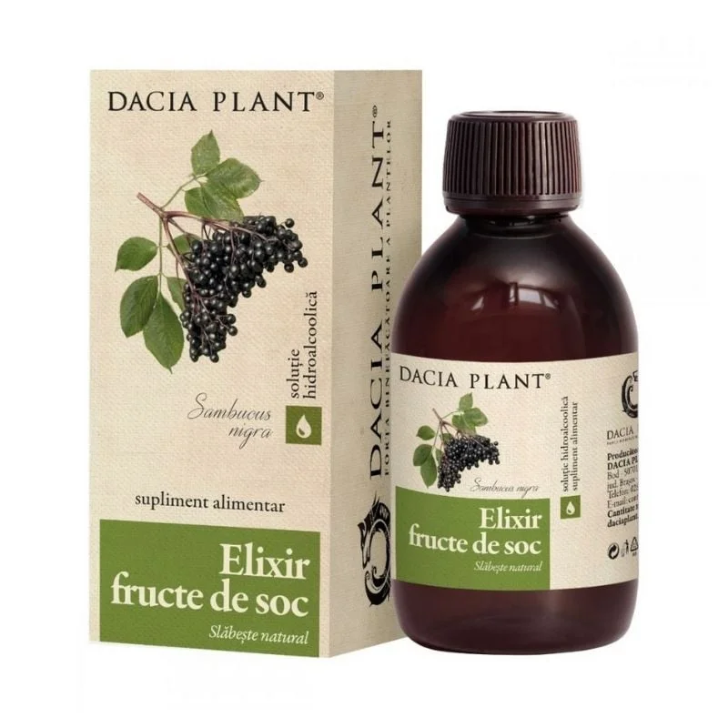 Elixir din fructe de soc, 200 ml, Dacia Plant