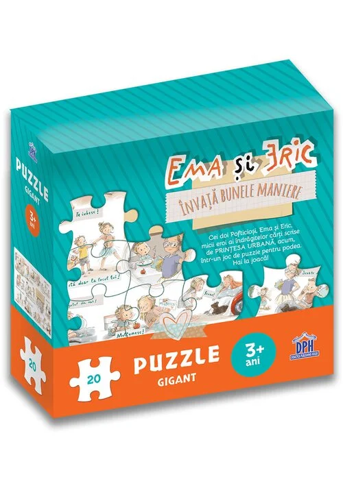 Ema si Eric invata bunele maniere. Puzzle gigant