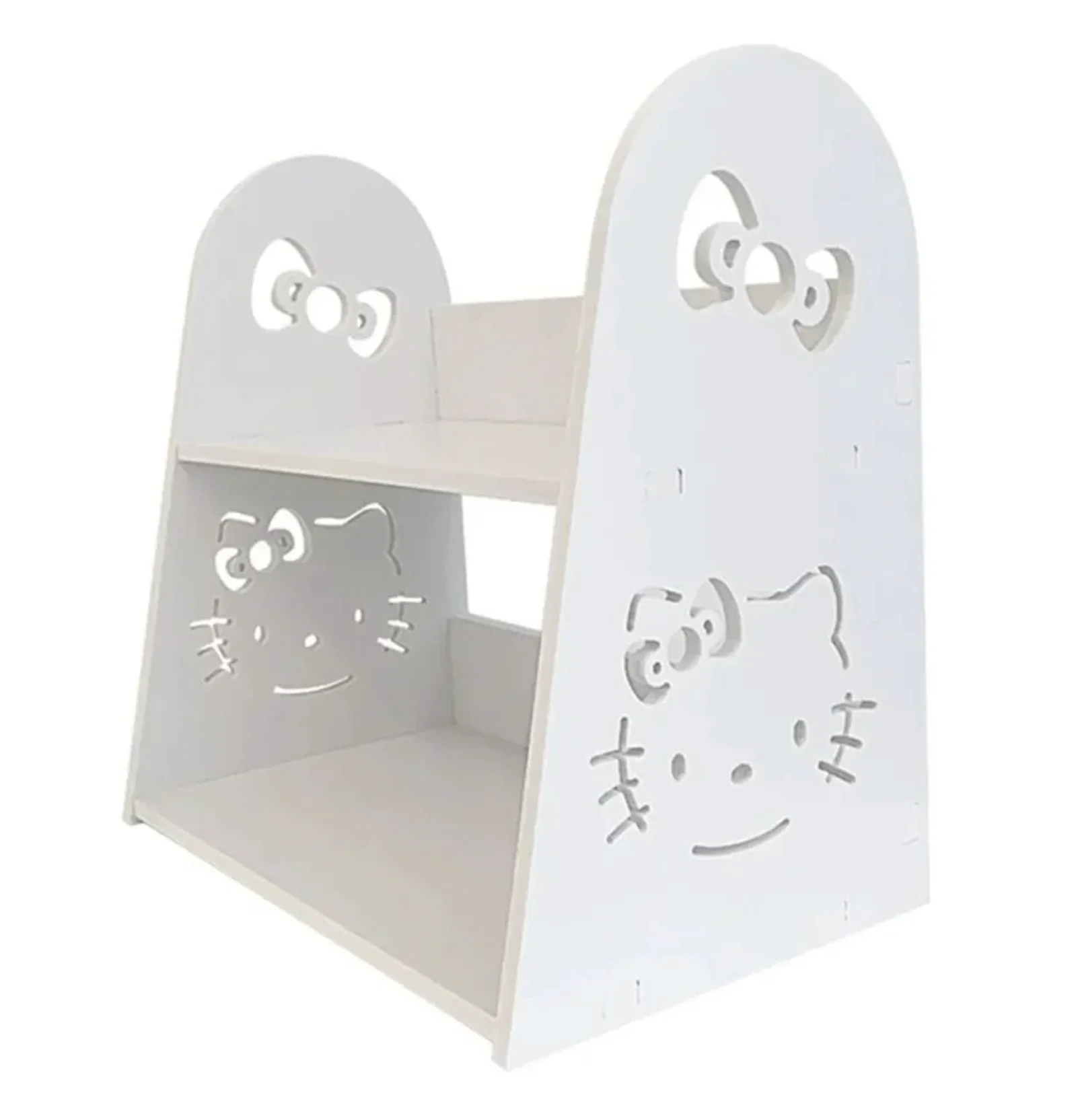 Etajera pentru biroul copilului Hello Kitty 2 compartimente 29x29x19cm Alb