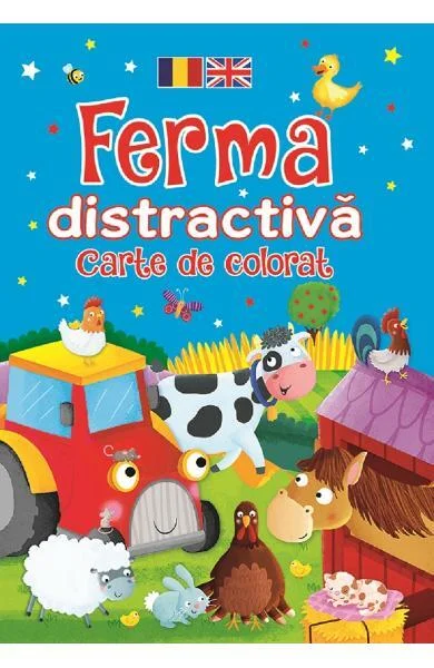 Ferma distractivă. Carte de colorat. Ediție bilingvă (Română - Engleză) - Paperback brosat - Brown Watson - Flamingo