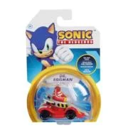 Figurina cu masinuta din metal, 6cm, Nintendo Sonic, Dr Eggman