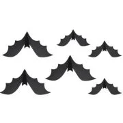 Figurina liliac, 29x13cm, hartie, negru, PartyTime Halloween, set 6 buc