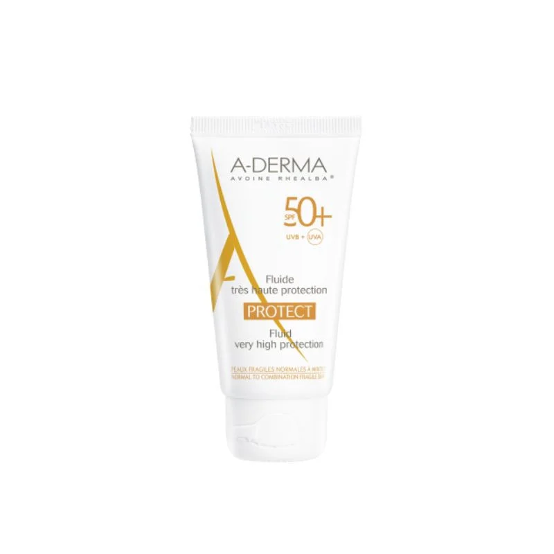 Fluid pentru fata cu protectie solara SPF 50+ Protect, 40 ml, A-Derma