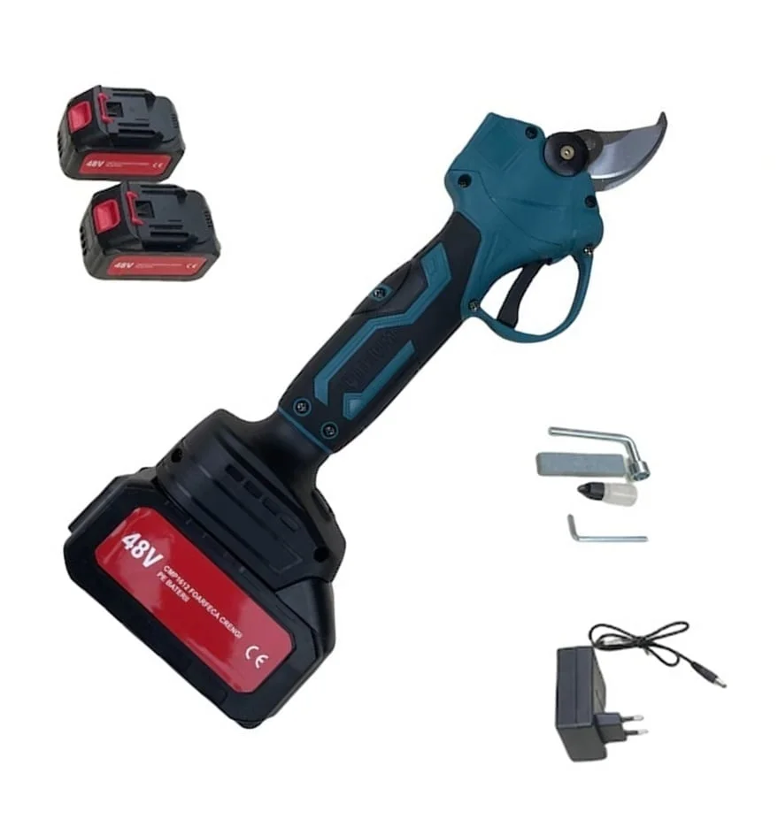 Foarfeca electrica cu 2 acumulatori 48V x 8AH, pentru gradina, diametru taiere 27mm, Valiza, profesional e-XPERT ORIGINAL Protools CMP1612