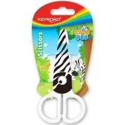 Foarfeca Keyroad Kids Pro KR971404, 13. 0cm, plastic, prescolari, zebra, blister