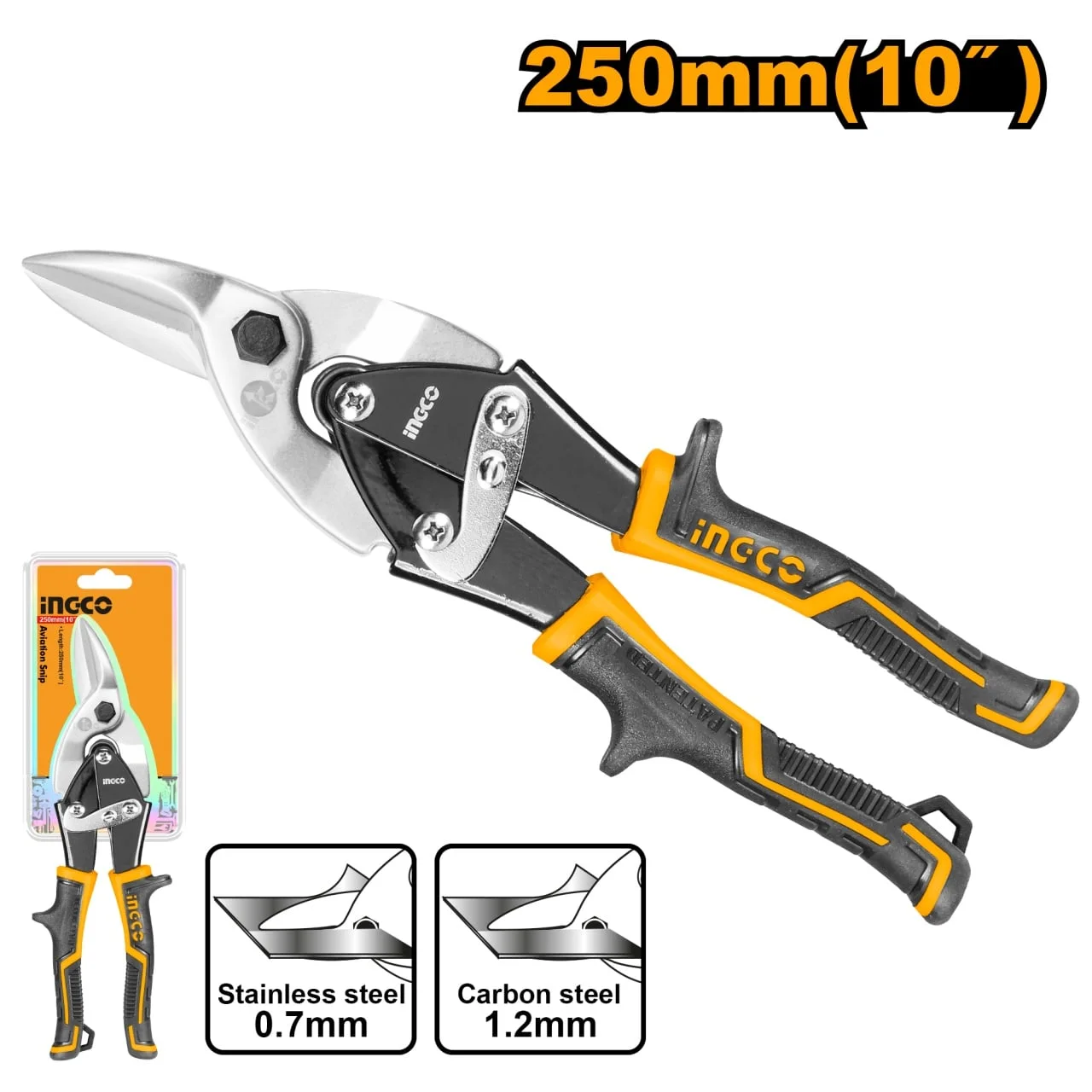 Foarfeca Tabla cu Sens de Taiere Dreapta INGCO HTSN0110R – 250mm