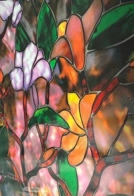 Folie autoadeziva pentru geam flori colorate 45 x 300 cm